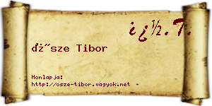 Ősze Tibor névjegykártya